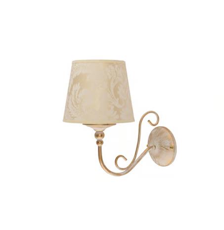 Sofia Ecrie -seinävalaisin, beige/kultainen, tekstiili, teräs, E27