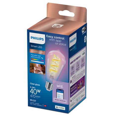 Philips - Clear 40W ST64 E27 Filament Bulb - Elegance in Illumination – kuva 4/6
