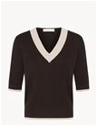 INWEAR Leenahiw V-Neck Blouse - CHOCOLATE BROWN - XL