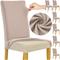 6 tuolinpäällysteen setti, beige – kuva 1