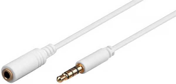Pro MiniJack 3.5mm Ext. 4P - Wh - 2m