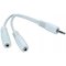 Gembird 10cm, 3.5mm/2x3.5mm, M/F CCA-415W – kuva 1