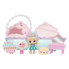 MGA Entertainment Yummiland Beauty Bag Playset + Lip Gloss Doll - Cupcake Beauty Bag 546733-EUC