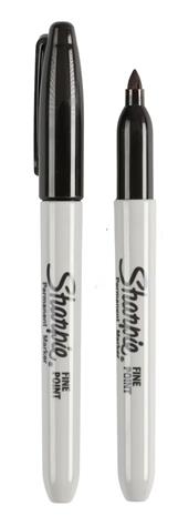 Tussikynä Sharpie Fine Musta 2 kpl