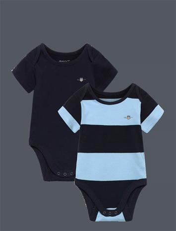 Gant Kids 2 Pack Ss Striped Romper - Navy - 98