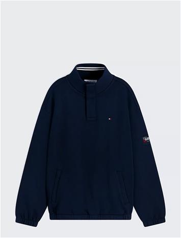Tommy Hilfiger Button High Neck Sweatshirt - Navy - 176