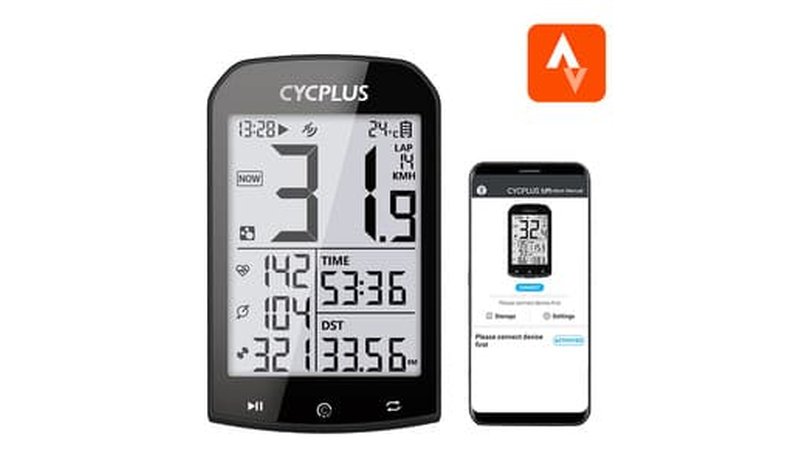 Cycplus GPS bike computer M1 - compatibile with Strava Trainingpeaks etc.