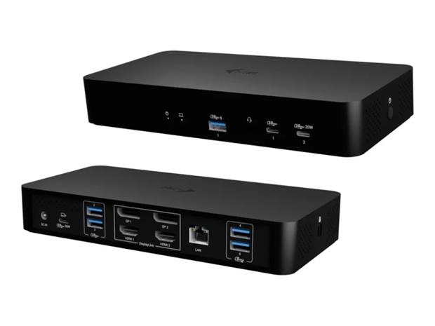i-tec Universal Intelligent Dual Display Docking Station + Power Delivery 100W