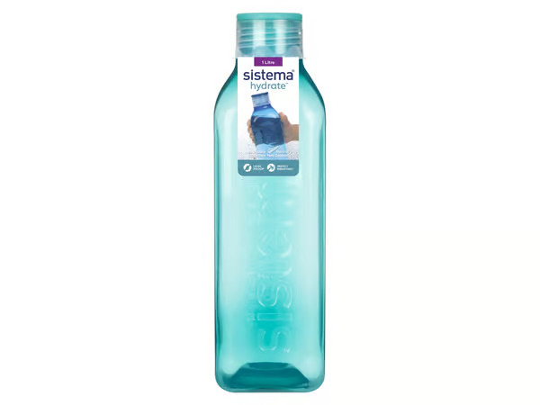 Sistema 1L Square Bottle 2 Pack