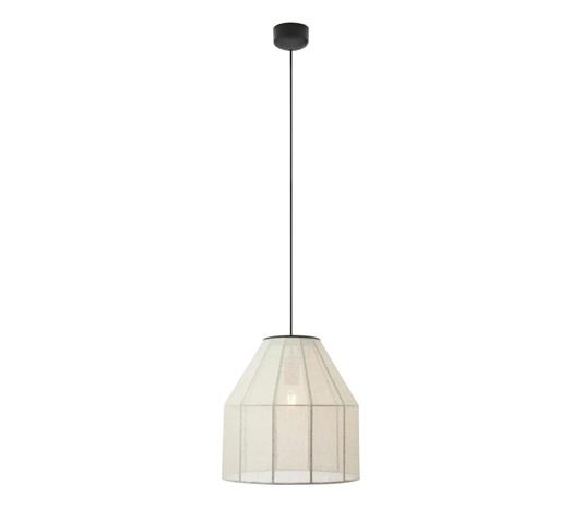 Riippuvalo Aiko, beige/musta, Ø 37 cm, kangas/metalli