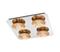 EGLO TORANO CEILING 4X510LM DAMPERB. CHROME/GOLD – kuva 3