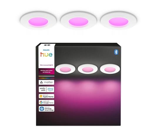 Philips Hue Upotettava Slim-kohdevalaisin, 3 kpl