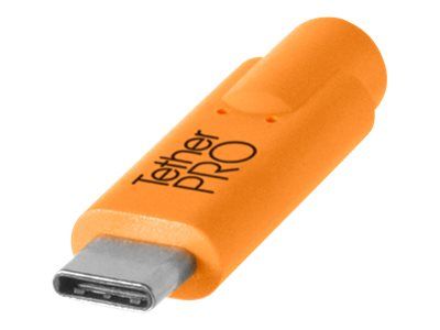 Tether Tools CUC2515-ORG USB-kaapeli USB 2.0 4,6 m USB C Micro-USB B 0,48 Gbit/s Oranssi CUC25