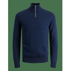 JACK & JONES Jjeemil Knit Half Zip Noos - NAVY BLAZER - L