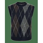 ONLY Onlrhombus Argyle Vest Knt Noos - NIGHT SKY - XL