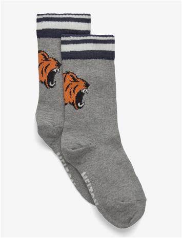 MELTON Tiger Socks - LIGHT GREY MELANGE - 27/30