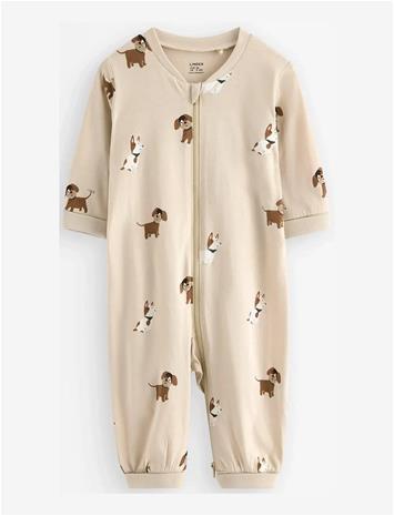 LINDEX Sleepsuit With Application At The Back - LIGHT BEIGE - 86