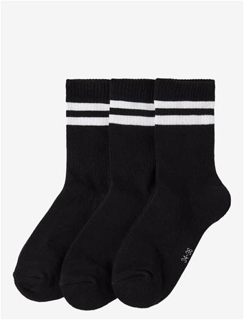 LINDEX 3-Pack Socks - BLACK - 40/42