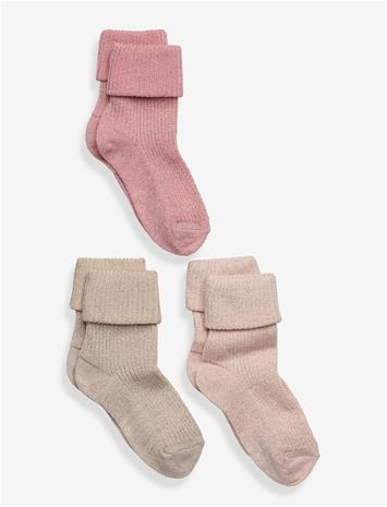 MP DENMARK Ida Glitter Socks - 3-Pack - DEW - 22/24