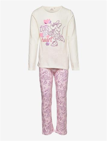 MINNIE MOUSE Pyjalong Imprime - OFF WHITE - 128