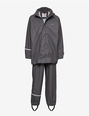 CELAVI Basic Rainwear Suit -Solid - GREY - 128-134