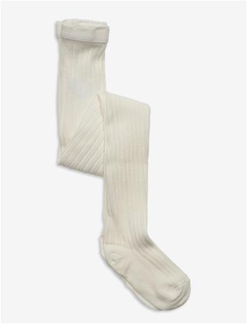 MP DENMARK Cotton Rib Tights - SNOW WHITE - 92