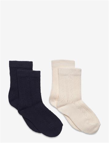 MINYMO Socks Pointelle (2-Pack) - OFFWHITE - 23/26