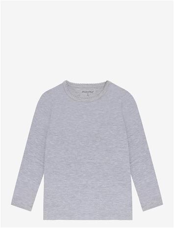 MINYMO Blouse Ls - MEDIUMGREYMELANGE - 80 – kuva 2/2