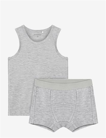 MINYMO Underwear Set - MEDIUMGREYMELANGE - 122 – kuva 3/4