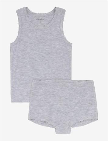 MINYMO Underwear Set - MEDIUMGREYMELANGE - 116 – kuva 4/4