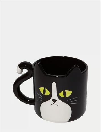DOIY Krus - Cat - Black - H9.5CM