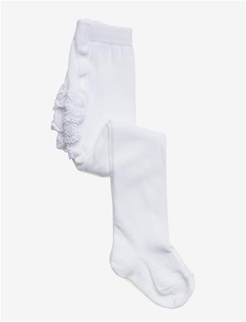MP DENMARK Cotton Tights - Lace - WHITE - 92