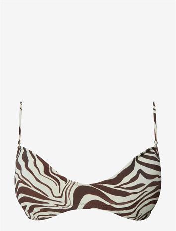 UNDERSTATEMENT UNDERWEAR Shaped Bikini Top - ZEBRA - L