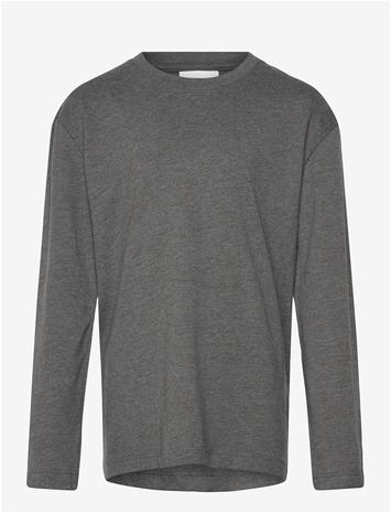 ENKEL STUDIO Basic O-Neck Tee L/S - DK GREY - 116