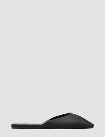 Mango Backless Flat Shoe - Black - 39