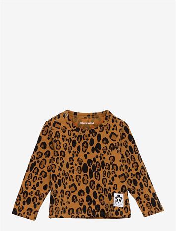 MINI RODINI Basic Leopard Ls Tee Tencel™ - BEIGE - 104-110