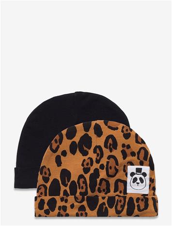 MINI RODINI Basic Leopard Baby Beanie 2-Pack - MULTI - 40-42