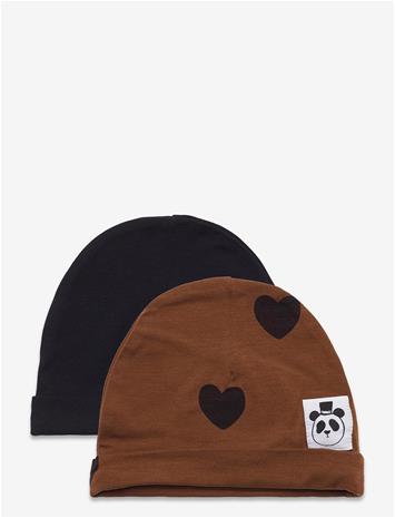 MINI RODINI Basic Hearts Baby Beanie 2-Pack - MULTI - 40-42