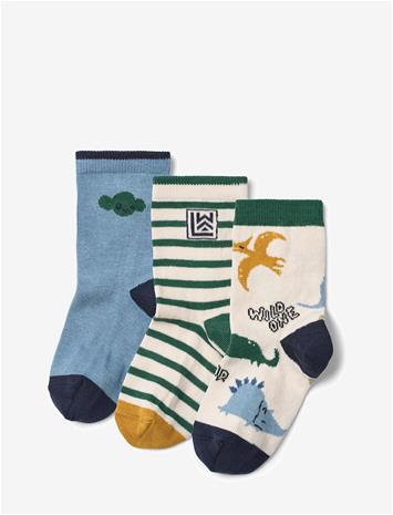LIEWOOD Silas Socks 3-Pack - COOL KIDS MULTI MIX - 19/21