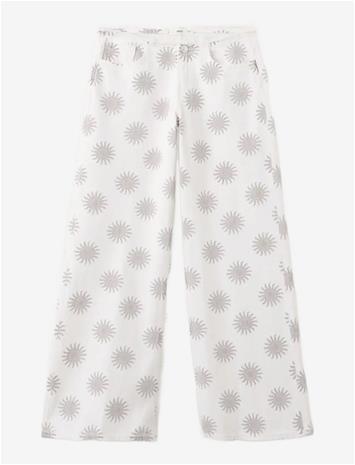 MANGO Low-Rise Printed Jeans - LIGHT BEIGE - 40