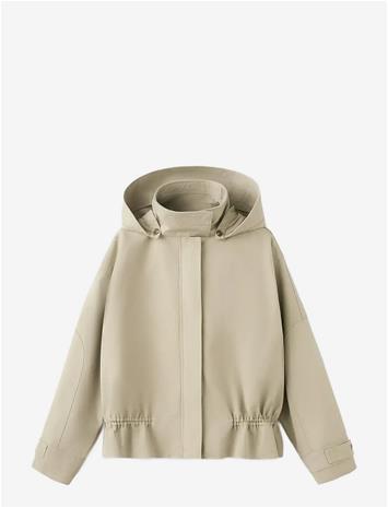 Mango Oversized High-Neck Parka - Beige - XL