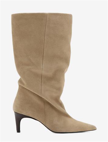 Mango Slouchy Suede Ankle Boot - Brown - 40