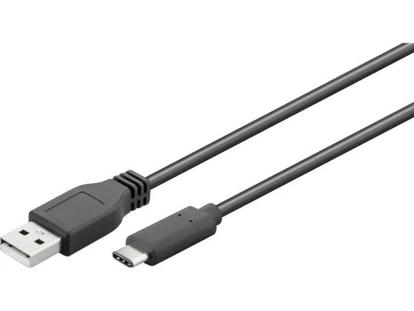 Pro USB-A <-> USB-C - 0.5m - USB 3.0 - Musta