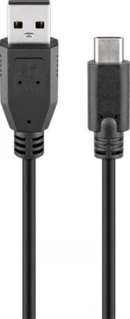 Pro USB-A <-> USB-C - 0.5m - USB 3.0 - Musta
