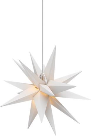 Goobay LED-julstjärna 3D, ä˜ 56 cm, batteridrivet med timer och 18 spetsar, varmvitt (3000 K), av väderbeständig plast (IP44), kabel 2 m