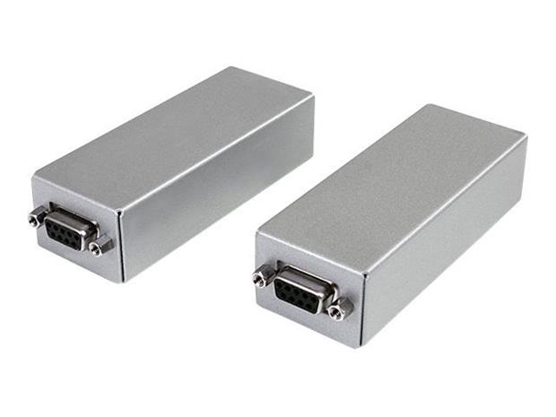 StarTech.com RS232 Serial over Cat5 Extender, 1km (3300ft) Range, Plug & Play, No Software, DB9 Serial Extension - TAA