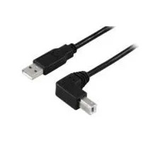 Microconnect USBAB2ANGLE10 USB cable USB 2.0 10 m USB A USB B Black