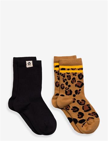 MINI RODINI Basic Leopard 2-Pack Socks - MULTI - 32/35