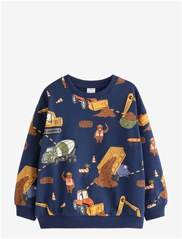 LINDEX Sweatshirt With Brushed Inside - DARK BLUE - 104