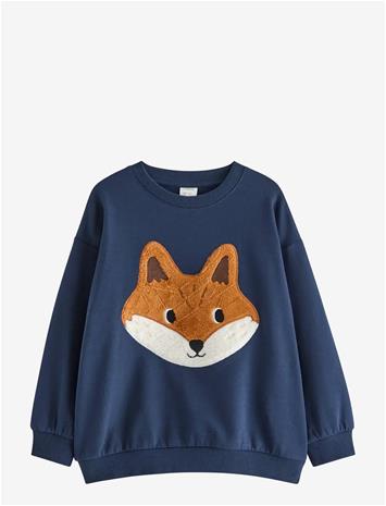 LINDEX Sweatshirt With Brushed Inside - DARK BLUE - 92